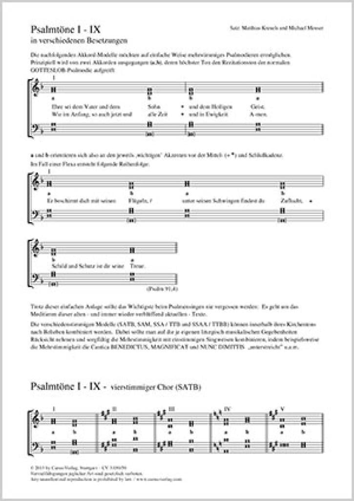 Psalmtöne I-IX
